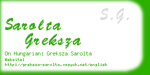 sarolta greksza business card